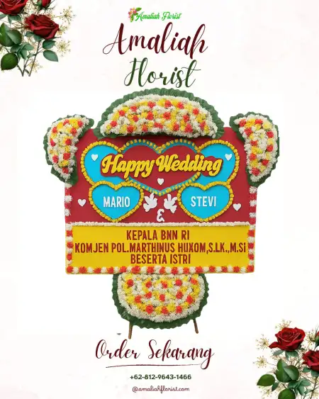 Papan Bunga Pernikahan Jerukwudel